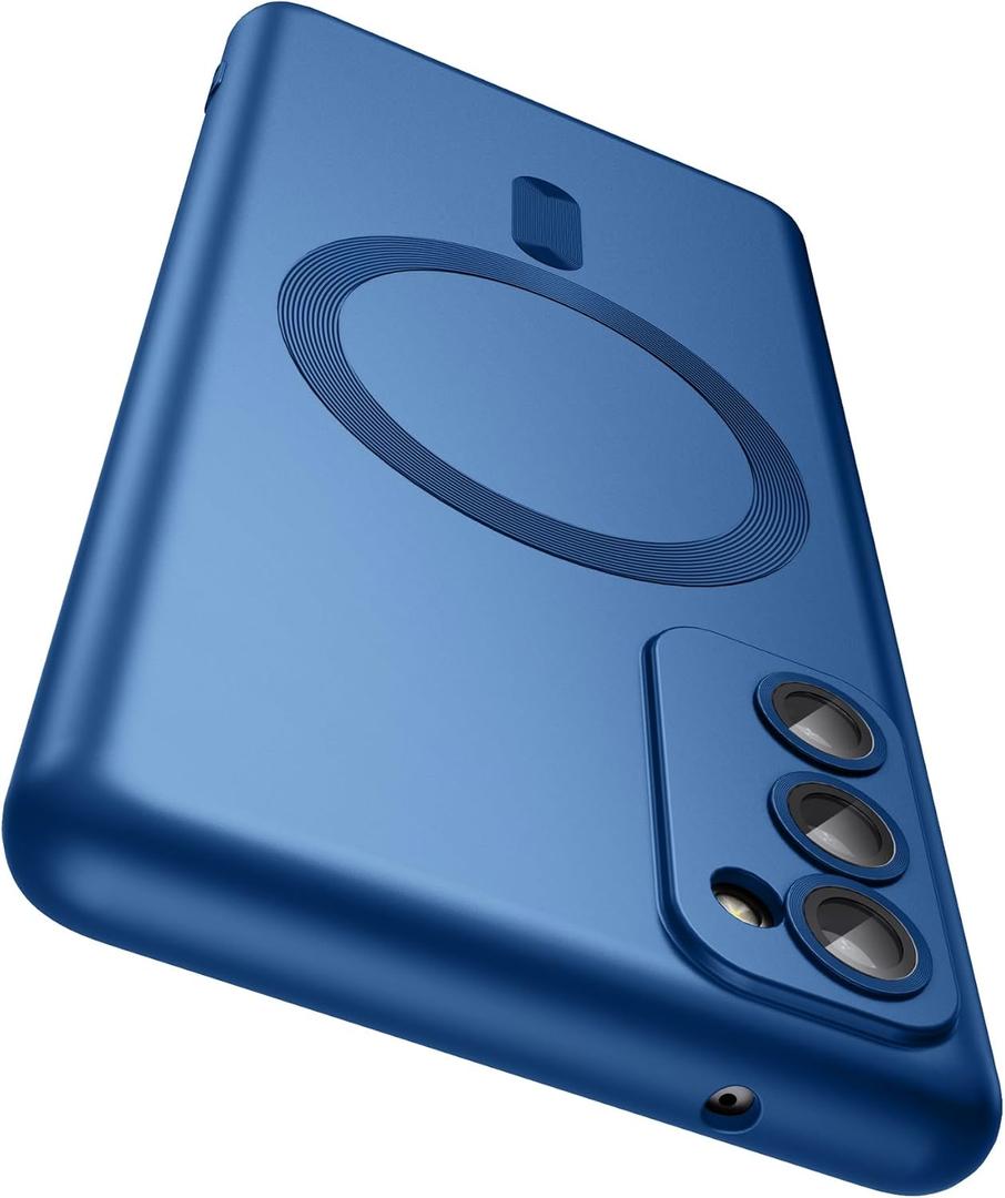 LEKEVO Magnetic for Samsung Galaxy S20 FE 5G Case Compatible with MagSafe OnlyBuilt-in Camera Lens Protector Slim Soft TPU Shockproof Phone Shell (Blue)