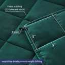 yescool Weighted Blanket for Adults (12 lbs, 60" x 80", Dark Green) Cooling Heavy Blanket for Sleeping Perfect for 110-130 lbs, Queen Size Breathable Blanket with Premium Glass Bead, Machine Washable