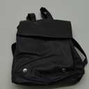 LXY Vegan Leather Backpack Vintage Laptop Bookbag for Women Men, Black Faux Leather Backpack Purse Bookbag Weekend Travel Daypack