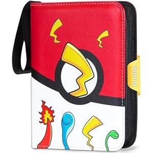 Card Binder for Cards Collection, 4-Pocket Card Sleeves Binder with 440 Card Pockets, TCG Trading Cards Holder with 55 Pages Removable Sleeves and Zipper