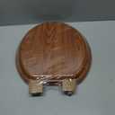 Round Toilet Seat Molded Wood Toilet Seat with Zinc Alloy Hinges, Easy to Install also Easy to Clean, Anti-pinch Wooden Toilet Seat by Angol Shiold (Round, Brownish Yellow)