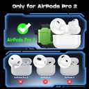2 x for AirPods Pro 2 Case Cover[Safety Lock][Magnetic One-Click Open][Military Shockproof Armor]Double Rugged Outdoor Wireless Charging Case for AirPods Pro 2nd Generation with Keychain,Grass Green