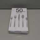 50 Piece Silverware Set Service for 10,Premium Stainless Steel Flatware Set,Mirror Polished Cutlery Utensil Set,Durable Home Kitchen Eating Tableware Set,Include Fork Knife Spoon Set,Dishwasher Safe