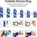 Collapsible Water Bottles Travel water bottle Sports Portable Sport Water Bottle Reusable Water Bottles comes with mountaineering Buckle 500ml silicone Water-proof camping water bottle