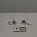 coolnews 2 Pack Crystal Glass Dummy Door Knobs, Single Side Half-Dummy Door Knob Set, Satin Nickel