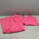 Verdusa Girl's 2 Piece Outfits V Neck Crop Cami Top and Wide Leg Pants Set (Hot Pink)