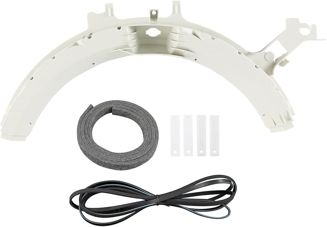 WE49X21874 Dryer Bearing Kit Compatible with GE Contains Drum Bearing WE14M124 Drum Felt WE9M30 (WE09X20441) Drive Belt WE12M29 Bearing Slides WE1M1067 (WE1M481) Glide Slides WE1M504 (WE1M333)