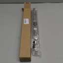 Coat Rack Wall Mounted Adhesive & Screw in, Stainless Steel Metal Coat Hooks for Door, Hook Rail with 6 Round Hangers for Hanging Hat Towels Clothes, Silver