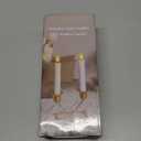 Yeelida Battery Operated Flameless Taper Candles with Two Remote Timer, 6.4" LED 3D-Wick Window Candles, Flickering Long-Lasting Warm Light Electric Pack of 6 Flameless Candlesticks (0.78" Dia,Ivory)