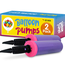 Balloon Pump Hand Held, Inflator Air Pump for Balloons - 2Way Dual Action, 2Pack: Friends can Help - Easy to Use, 100% Lifetime Satisfaction - Sturdy Ballon Inflator Pump, Set of 2 Packs