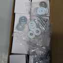 8 Pack Champagne Crystal Cabinet Knobs, Gold Cabinet Glass Knobs for Dresser Drawers Brass Furniture Hardware Pulls (Oval)