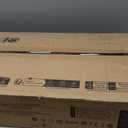 Claiks Electric Standing Desk, Adjustable Height Stand up Desk, 24x48 Inches Sit Stand Home Office Desk with Splice Board, Black Frame/Rustic Brown Top