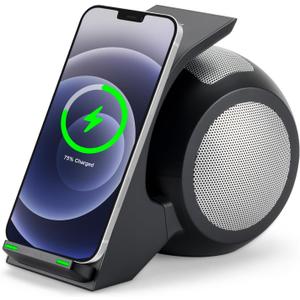 CENSHI Bluetooth Speaker Wireless Charger 2 in 1,Wireless Charging Station for Phone, Stereo Sound Speaker,Compatible with iPhone 17/16/15/14/13 Series,Samsung Galaxy S25/S24/S23/S22,Google etc ﻿