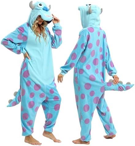 NAITOKE Animal Onesie Adults Halloween Costumes Cosplay Pajamas Size XS, Blue Purple