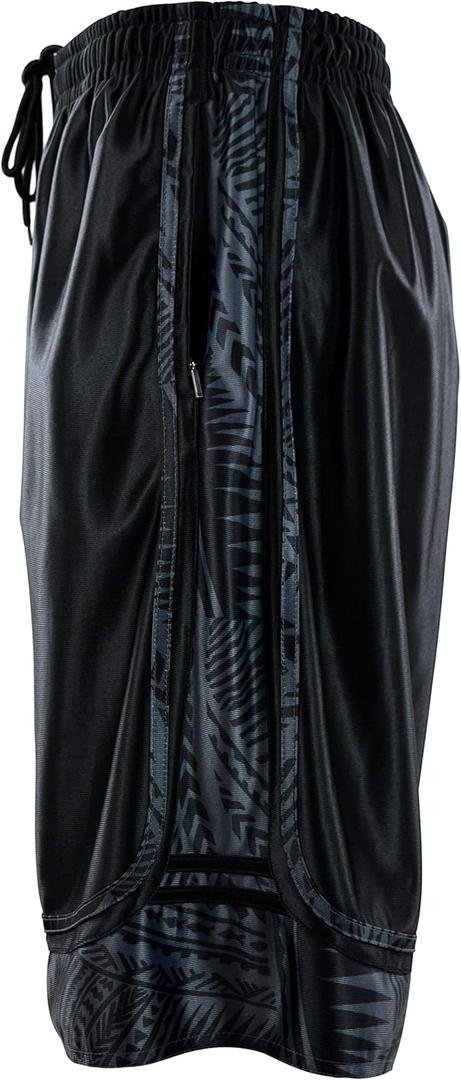 ChoiceApparel Mens Two Tone Training/Basketball Shorts with Pockets (S up to 4XL) (Large, 603p-black/Grey)