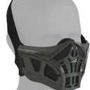 Airsoft Half Face Masks, Half Lower Steel Mesh Airsoft Protective Gear Breathable Silicone Lining Mesh Cover for Adult Men Women BBS Airsoft Shooting CS Survival Games (Green)