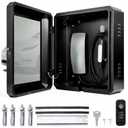 Universal EV Charger Enclosure Outdoor Box, Multiple Cable Entry Lock Box, Compatible with Tesla Model Y/3/S/X, Weatherproof Anti-Theft Enclosure-Fit Most EV Chargers