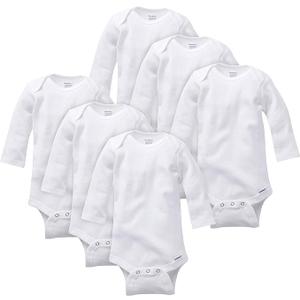 Gerber Baby 3-Pack Or 6-Pack Long-Sleeve Onesies Bodysuit, Size 3-6 Months