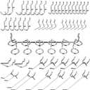 Hiltex 53106 Pegboard Hook Assortment Set, 50 Piece Heavy Duty, Pegboard Hooks for Tools, Garage & Workshops Hooks and Holders, Accessories for Craft Room, Wall Storage Shelving Peg Hooks