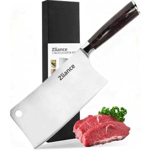 Cleaver Knife 12 Inch–Ultra Sharp High Carbon Stainless Steel Meat & Vegetable Cleaver, Heavy Duty Bone Chopper, Professional Butcher Knife with Ergonomic Full Tang Handle for Restaurant & Home