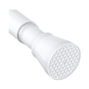 White Tension Curtain Rod for Windows 28 to 48 inch, Adjustable Expandable Pressure Spring Curtain Rod No Drilling, 7/8" Curtain Rod for Bedroom Doorway Closet Door