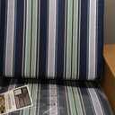 Arden Outdoor Deep Seat Cushion Set, 24 in x 24 in, Weather-Proof, Rain-Proof, Fade Resistant Patio Cushion for Chair, Sofa, and Couch Sapphire Aurora Blue Stripe
