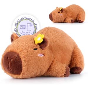 SuzziPals Heatable & Coolable Plushie, Microwave Heating Pad for Period Cramps, Cute Capybara Gifts for Girls & Boys