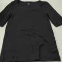 Amazon Essentials Women's Slim-Fit Half Sleeve Square Neck T-Shirt (Medium, Black)