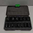 15 Pieces 1/2-Inch Drive Shallow 12-Point Metric Impact Socket Set, Cr-V, 11mm to 32mm, Drill Socket Adapter 1/2"