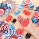 24 Set Spider Party Favors for Kids Air Dry Modeling Clay DIY Spider Web Birthday Party Supplies Spiderweb Goodie Bags Stuffers Art Crafts Gifts Toy for Kids Boys Girls Prizes