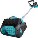 12-Inch Cordless Brushless Snow Shovel Compatible with Makita 18V Battery(Tool Only) Electric Snow Blower with 23ft Throwing Distance, Adjustable Chute, Smart Control, LED Light for Driveway, Patio