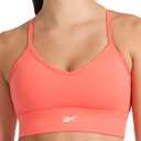 Reebok Women's Id Train Tri Back Bra, Slim Fit, Lightweight Stretch Poly Motion Interlock Fabric, Moisture-Wicking (Large)