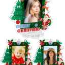 2x3 Small Christmas Acrylic Picture Frame for Tabletop, 3 Pack Compatible with Polaroid Fujifilm Instax Mini Film for Gifts Home Shop Corporate Holiday Decorations