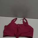 ZAFUL Women's Front Knot Bikini Tops Crop Tankini Top Scoop Neck Padded Bathing Suit Tops (X-Large, 0-dark Red)