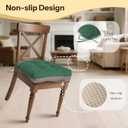Non-Slip Chair Cushions for Dining Chairs Set of 4 Thick Kitchen Chair Pads Dining Room Seat Cushion with Ties 16" x 16" x 4" Dark Green