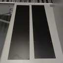 2 Pcs Door Kick Plates - 6 x 34 Inches Kick Plates for Exterior Interior Doors Protection Decor, 1.5mm (1/16 Inch) Thickness Rectangular Aluminum Door Push Plate (Black)