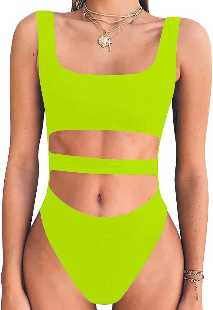 BEAGIMEG Women's Tank Top Cut Out Sleeveless Bodice Bodysuit Party Clubwear (S)