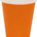 Yes!Fresh Hot Party Paper Cups, 8 Ounce, 50 Count, Multiple Colors (Orange)