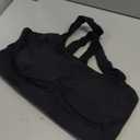 RUNNING GIRL Adjustable Straps High Impact Sports Bra for Women,High Support Workout Sports Bras with Sewn in Pads(WX3120 Black L)