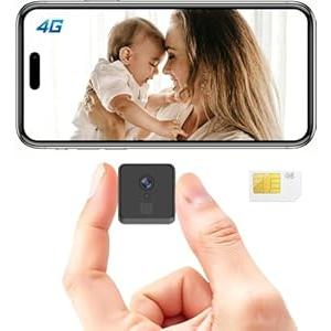 AllTough 4K Hidden Camera, Security Camera No WiFi with 4G SIM Card, Nanny Cam Hidden Camera, Small Cameras Hidden Wireless, Secret Cameras for Spying, App