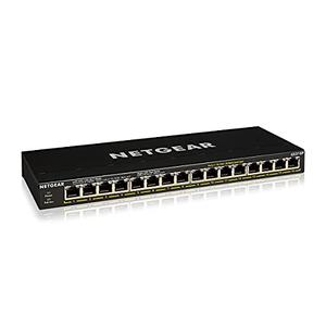 NETGEAR 16-Port PoE+ Gigabit Ethernet Unmanaged Essentials Switch (GS316P) - with 16 x PoE+ @ 115W, Desktop or Wall Mount