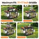 Leteuke Grill Cart for Blackstone Griddle, Portable Outdoor Grill Table
Foldable Cart Table with Wheels for Ninja, Griddle Stand Fit 17 Inch Or 22 Inch, BBQ Prep Tables with Seasoning Tray