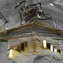 Wesiti 50 Pcs Gold Hangers - 25 Cloth (17.7") and 25 Metal Pants/Skirts (12") With 2 Adjustable Non-Slip Clips, Swivel Hook, Strong Metal Wire