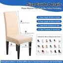 Dioxide High Stretch Chair Covers for Dining Chairs, Washable Dining Chair Covers Set of 6, Soft Dining Chairs Seat Covers, Parsons Chair Slipcover Protectors for Home Hotel Restaurant Banquet