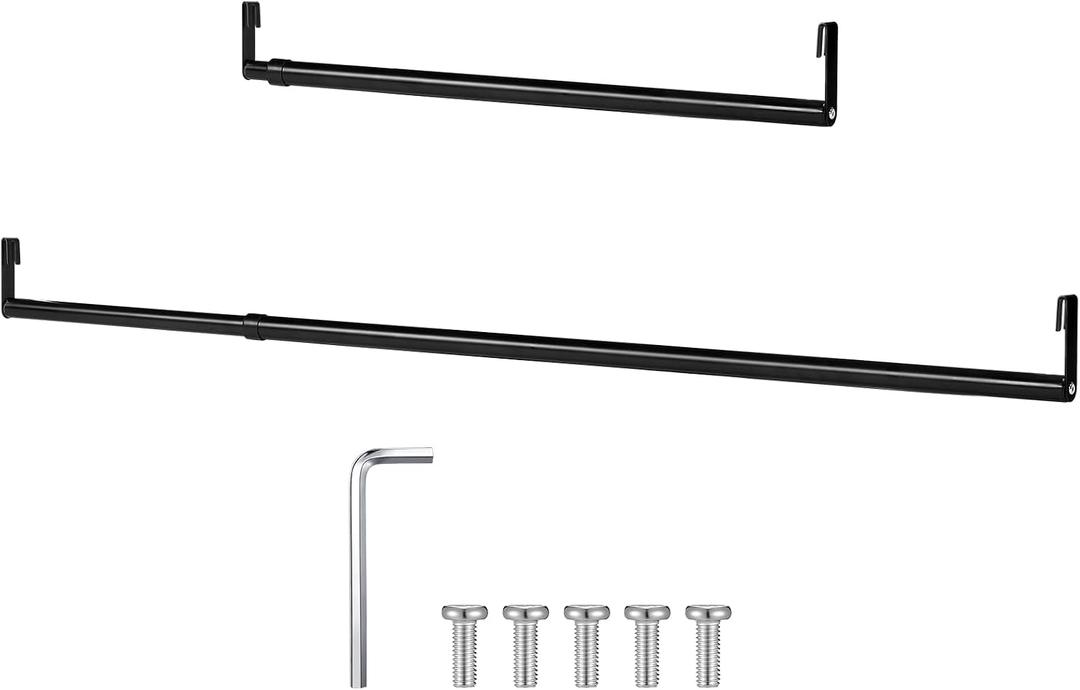 Expandable Closet hanger Rod for Wire Shelf, 36-60 Inch, Black
