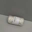 Macrame Cord 3mmx109 Yards Cotton Shiny Macrame Rope for DIY Christmas Macrame Birthday & Holiday Wall Home Party Decor Crochet and Knitting Adults Kids Beginners-White and Gold