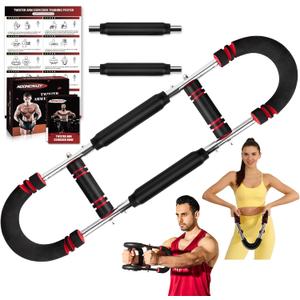 Twister Arm Trainer, 30-160 lbs Adjustable Twister Arm Chest Exerciser with 2/4 Spring & Poster for Men & Women, Detachable Power Twister Home Fitness Equipment for Enhancing Upper Body Muscle