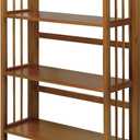 Casual Home 3-Shelf Stackable 27.5" Wide-Chestnut fold Bookcase