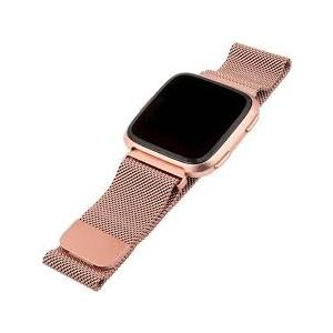 STAINLESS STEEL MESH BAND FOR USE WITH FITBIT VERSA ROSE GOLD