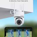 Foscam PD5 3K Security Cameras Wireless Outdoor, 2.4G/5G WIFI Camera for Home Security, Auto Tracking 20X Zoom, AI Motion Detection, 2-Way Audio, 360 PTZ, 66ft Color Night Vision IP65 Work with Alexa